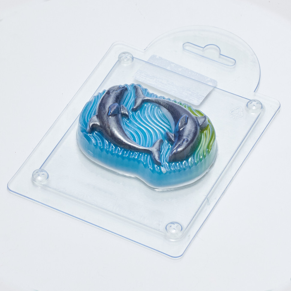 

Дельфины форма из пластика для мыла, шоколада AnyMolds