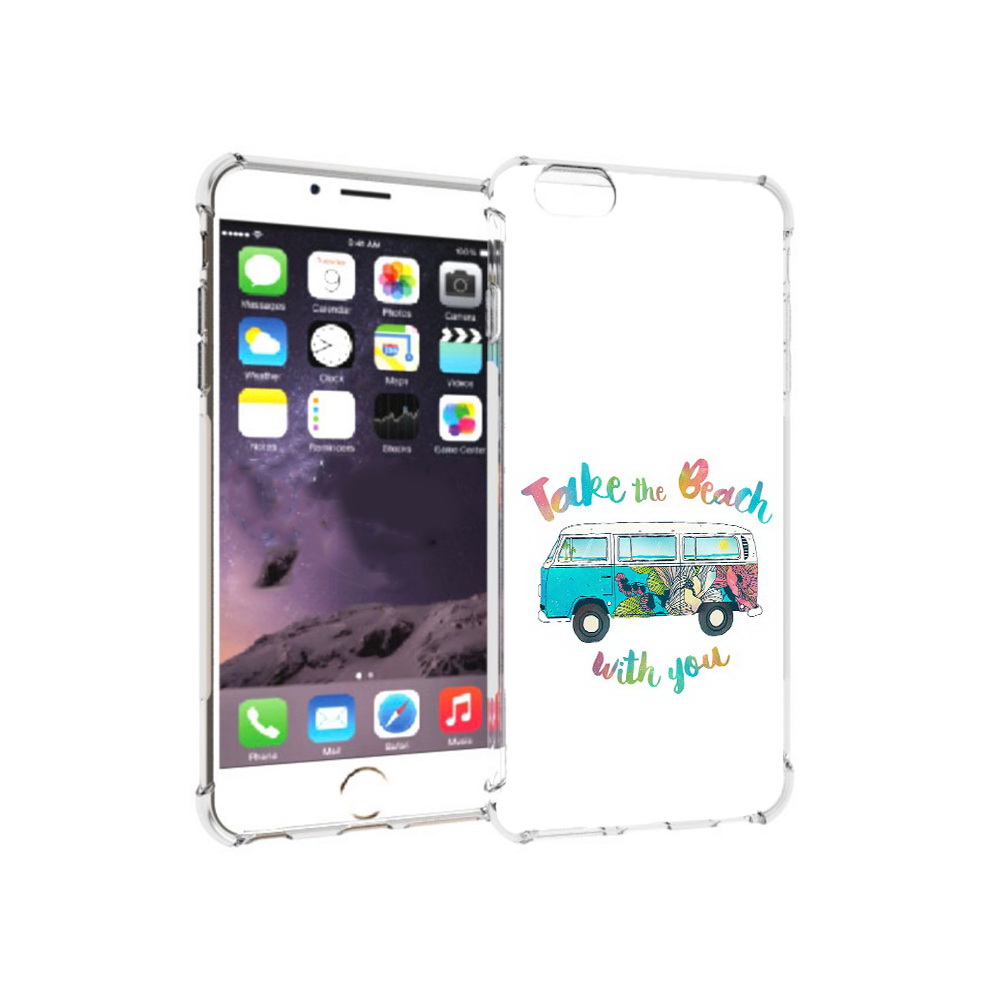 

Чехол MyPads Tocco для Apple iPhone 6 Plus Хиппи автобус, Прозрачный, Tocco