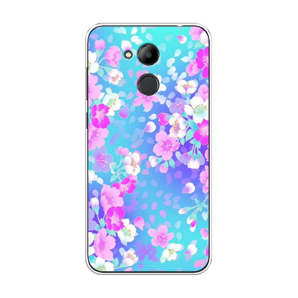 

Чехол Awog на Honor 6C Pro "Яблоневые цветы", Голубой;розовый;белый, 63850-8