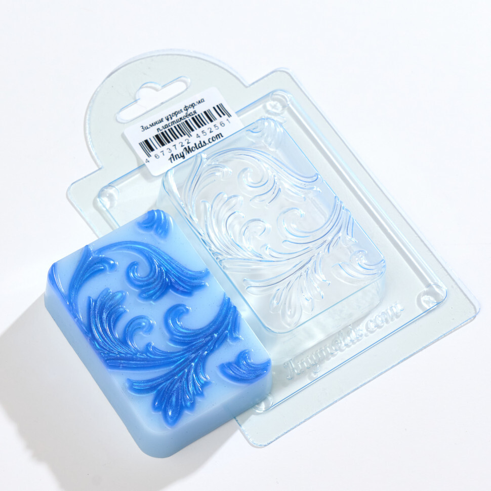 

Зимние узоры форма из пластика для мыла, шоколада AnyMolds