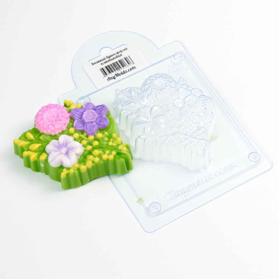 

Весенний букет форма из пластика для мыла, шоколада AnyMolds