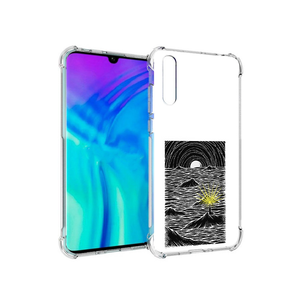 

Чехол MyPads Tocco для Huawei Enjoy 10s маяк в черно белом море, Прозрачный, Tocco
