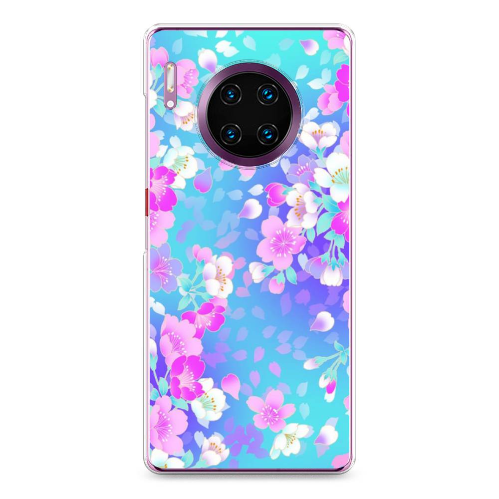 

Чехол Awog на Huawei Mate 30 Pro "Яблоневые цветы", Голубой;розовый;белый, 610450-8