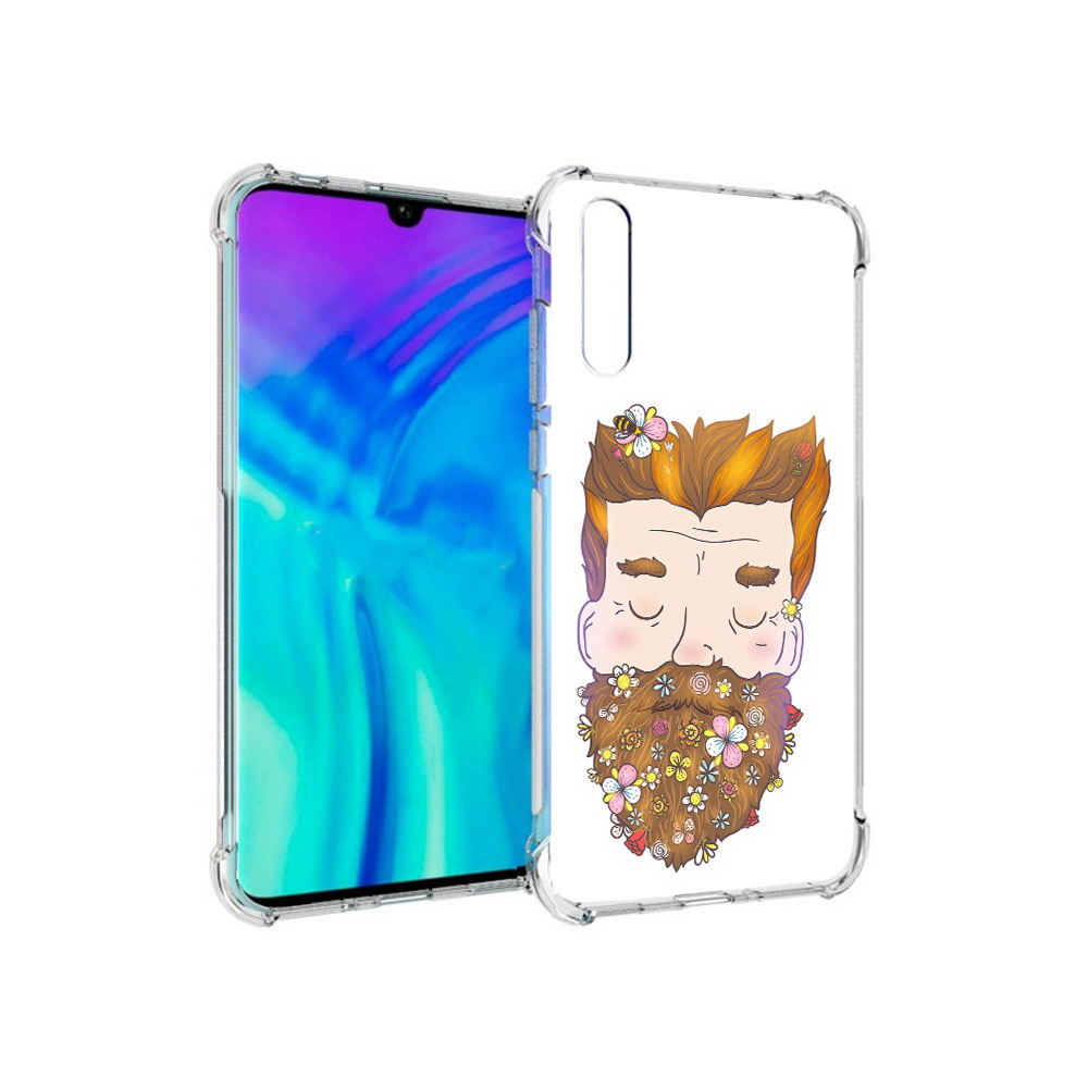 

Чехол MyPads Tocco для Huawei Enjoy 10s мужчина с цветами в бороде, Прозрачный, Tocco