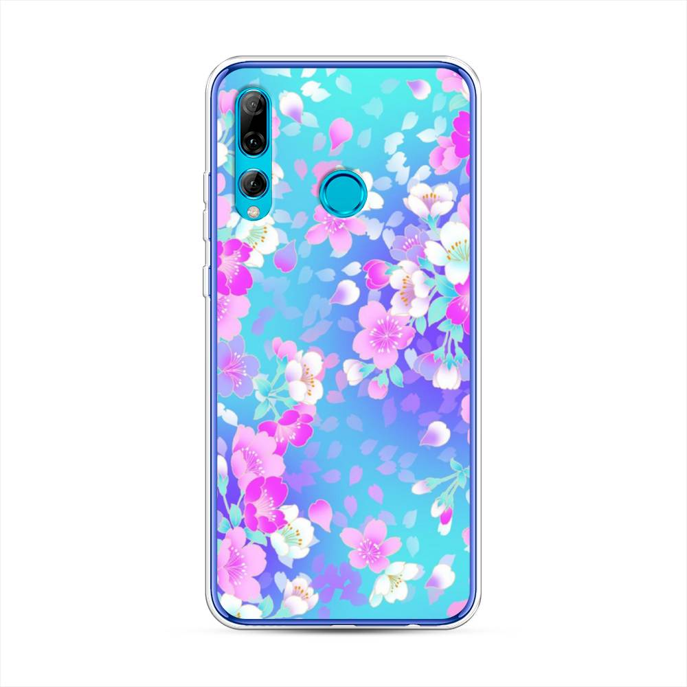 

Чехол Awog на Huawei P Smart Plus 2019 "Яблоневые цветы", Голубой;розовый;белый, 69250-8