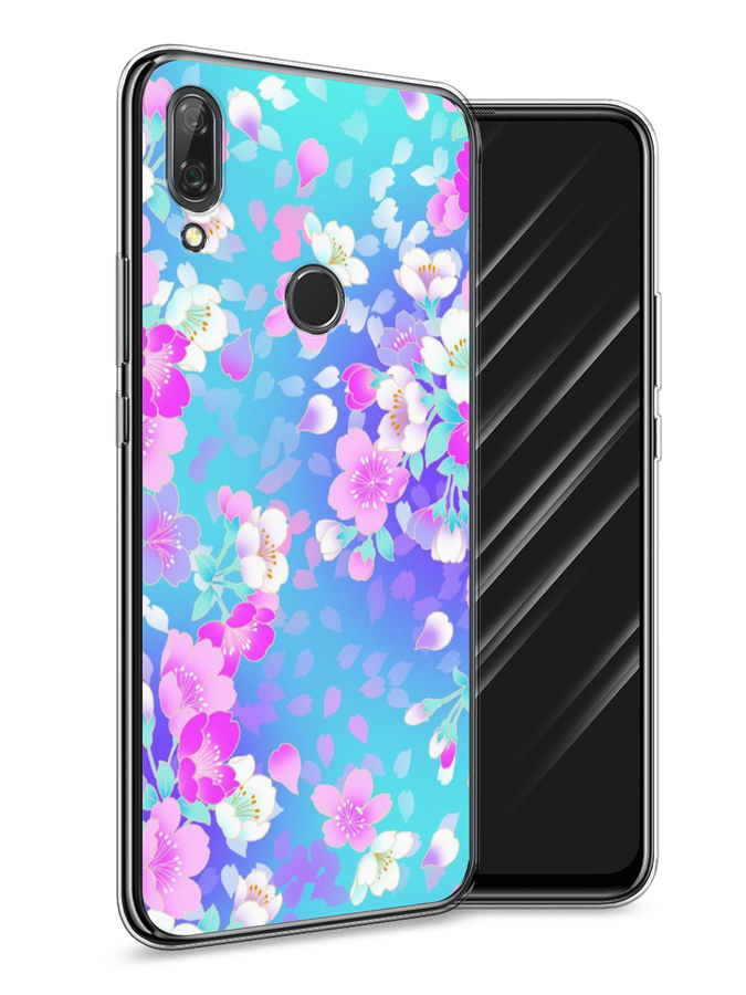 

Чехол Awog на Huawei P Smart Z "Яблоневые цветы", Голубой;розовый;белый, 69450-8
