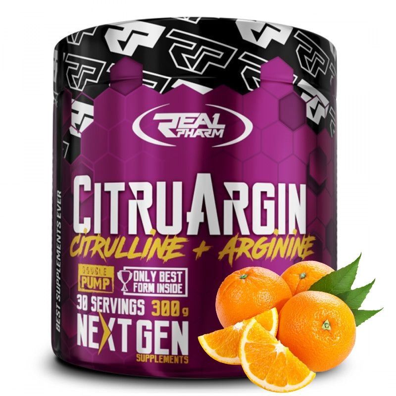 

Предтренировочный комплекс Real Pharm, CitruArgin, 300г (Апельсин)