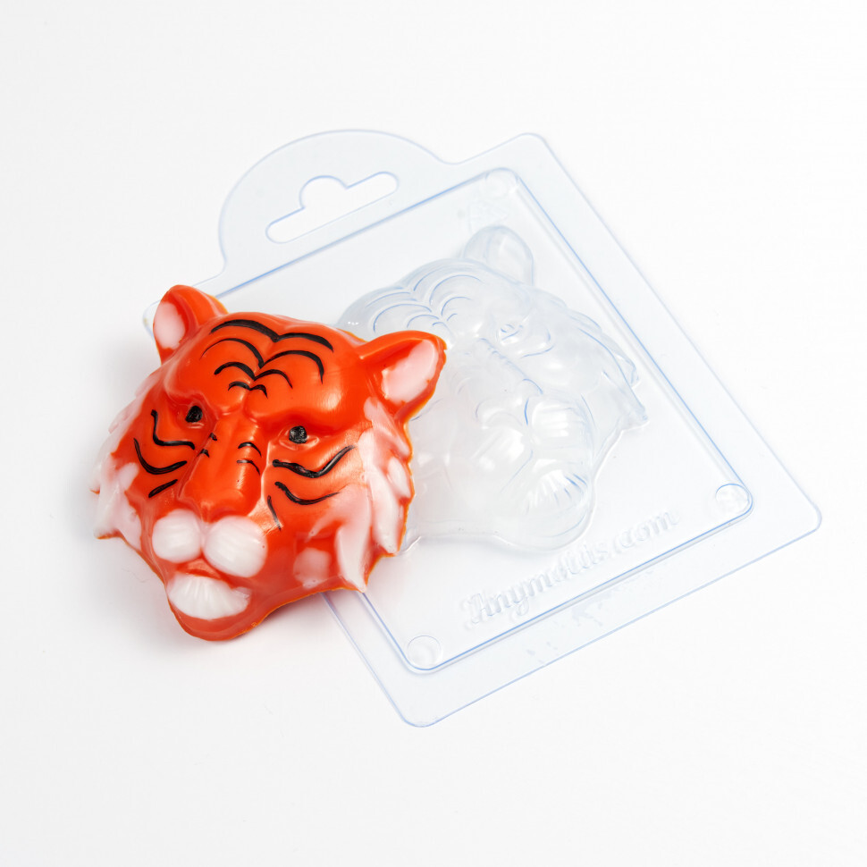 

Барельеф Тигр форма из пластика для мыла, шоколада AnyMolds