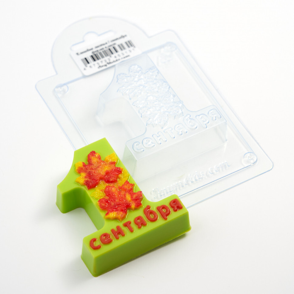 

Кленовые листья 1 сентября форма из пластика для мыла, шоколада AnyMolds для мыла