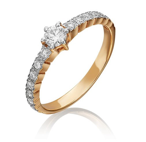

Кольцо из красного золота с бриллиантом р. 15,5 PLATINA jewelry 01-0383-00-101-1110-30, 01-0383-00-101-1110-30