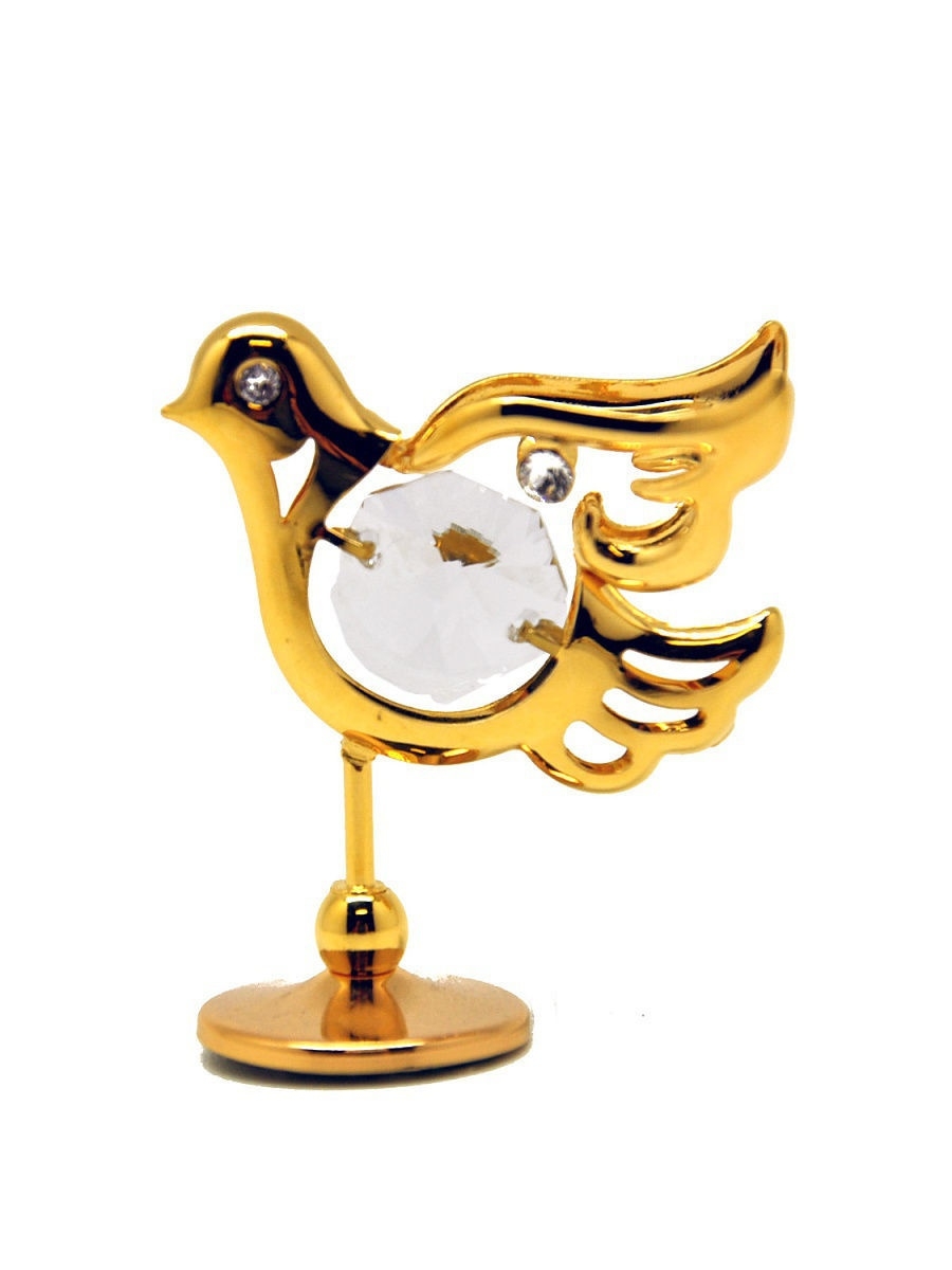 

Фигурка Голубь CRYSTOCRAFT 249-204-GCL золотистый, 249-204-GCL