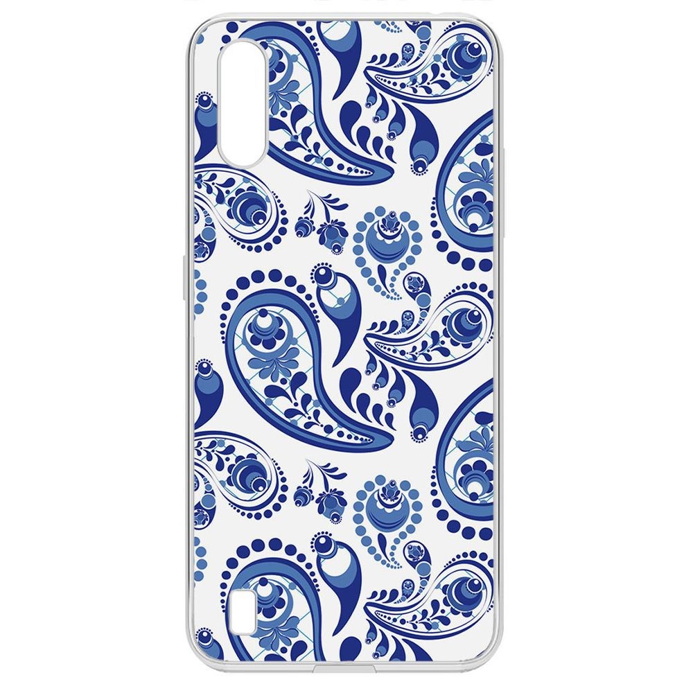 

Чехол-накладка Krutoff Clear Case Гжель для Samsung Galaxy A01 (A015)
