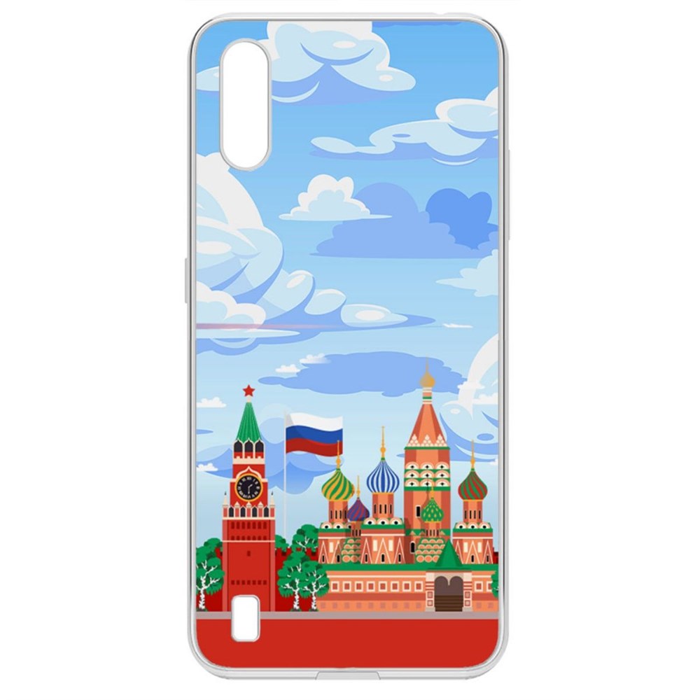 

Чехол-накладка Krutoff Clear Case Красная Площадь для Samsung Galaxy A01 (A015)