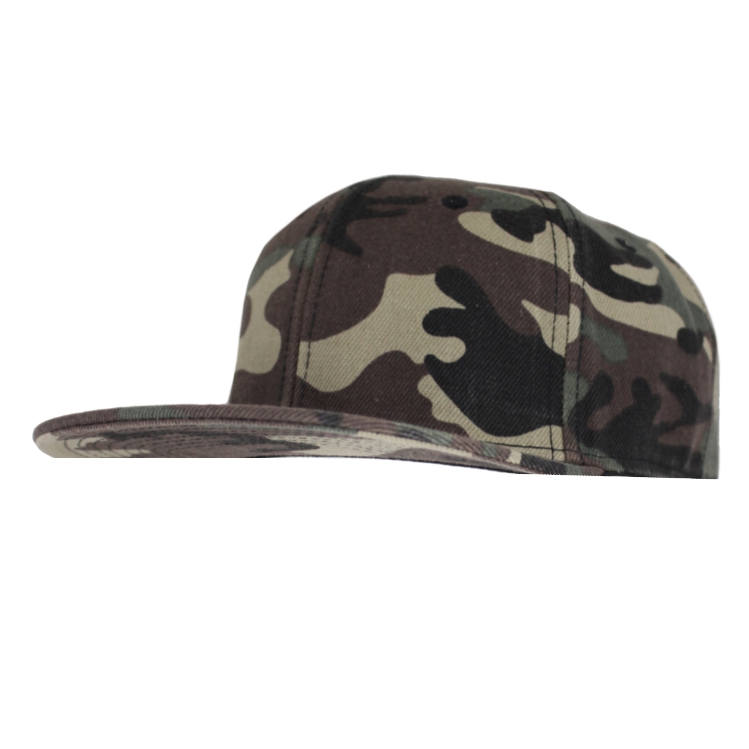 Бейсболка летняя с прямым козырьком Snapback цвет камуфляж Woodland grey