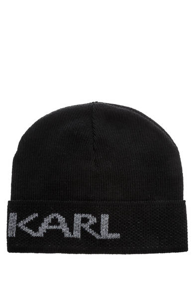 Шапка бини мужская Karl Lagerfeld 805601 502322 черная, р.57