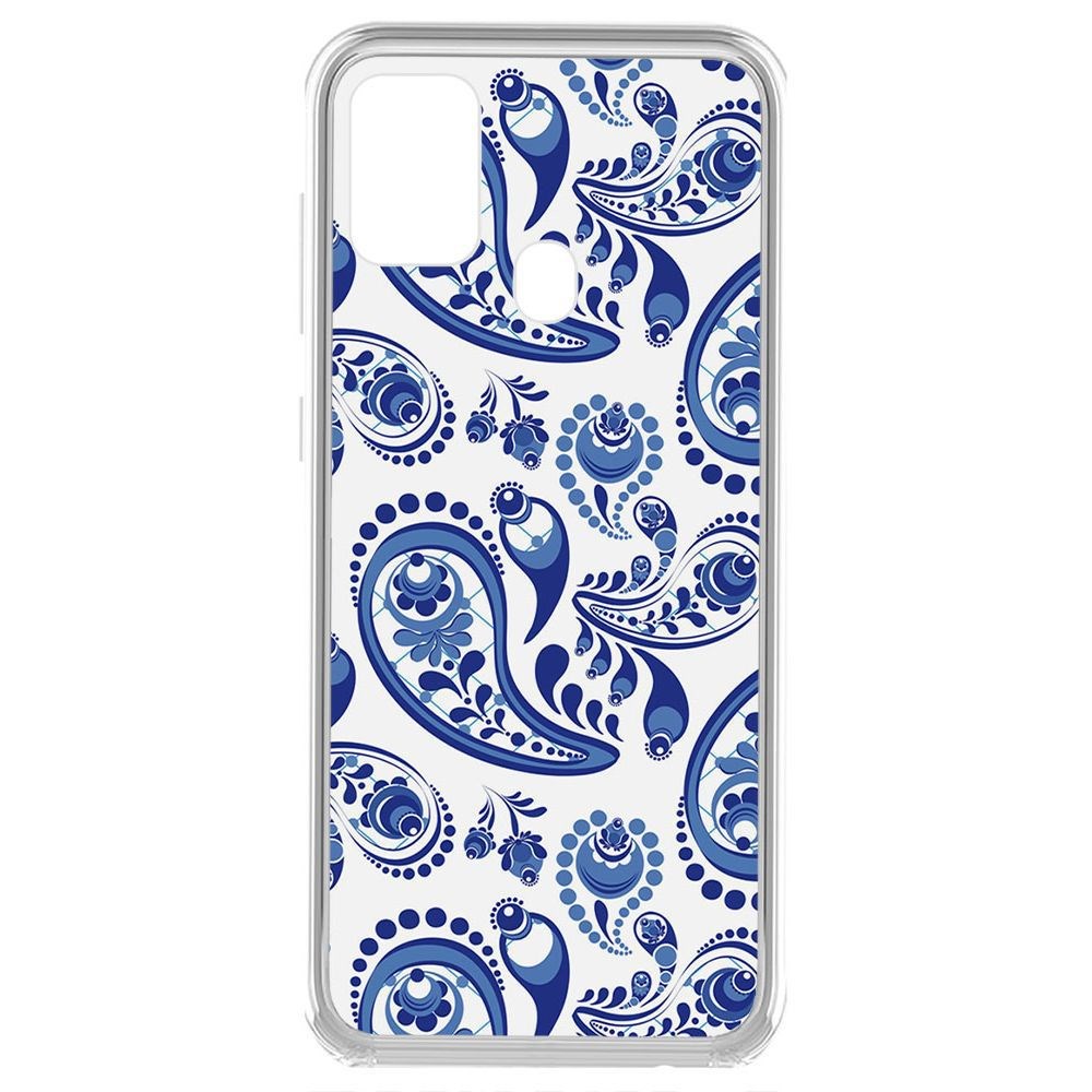 

Чехол-накладка Krutoff Clear Case Гжель для Samsung Galaxy A21s (A217), Прозрачный