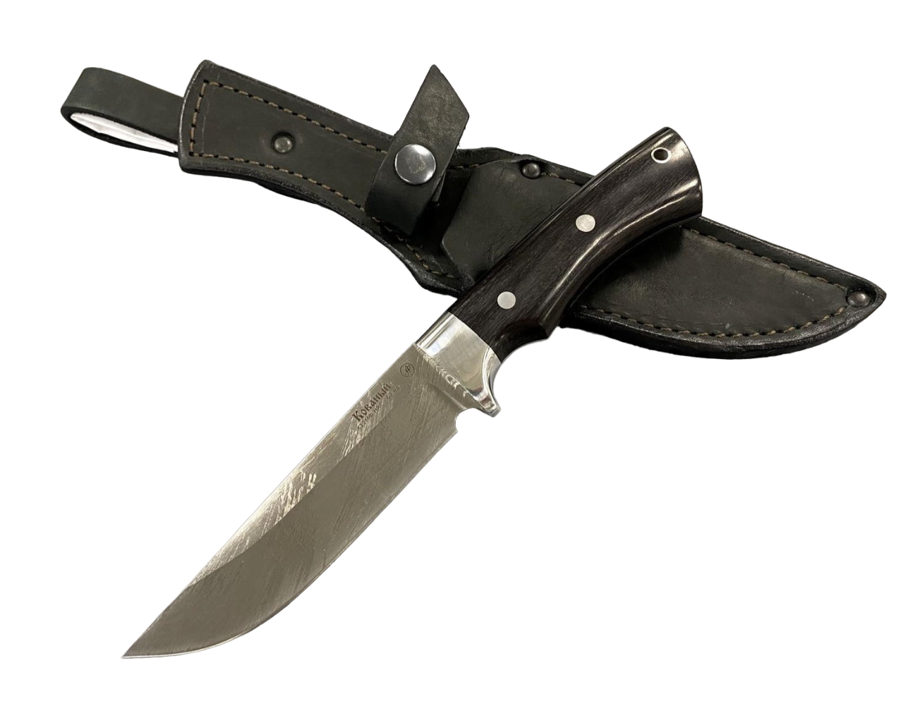 Нож Фурсач Газель, цельнометаллический, кованая Х12МФ, черный граб