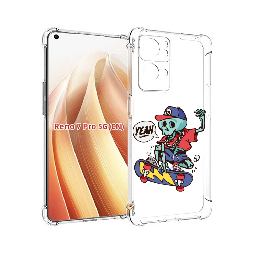 

Чехол MyPads Скелет-на-скейте для OPPO Reno7 Pro 5G, Прозрачный, Tocco