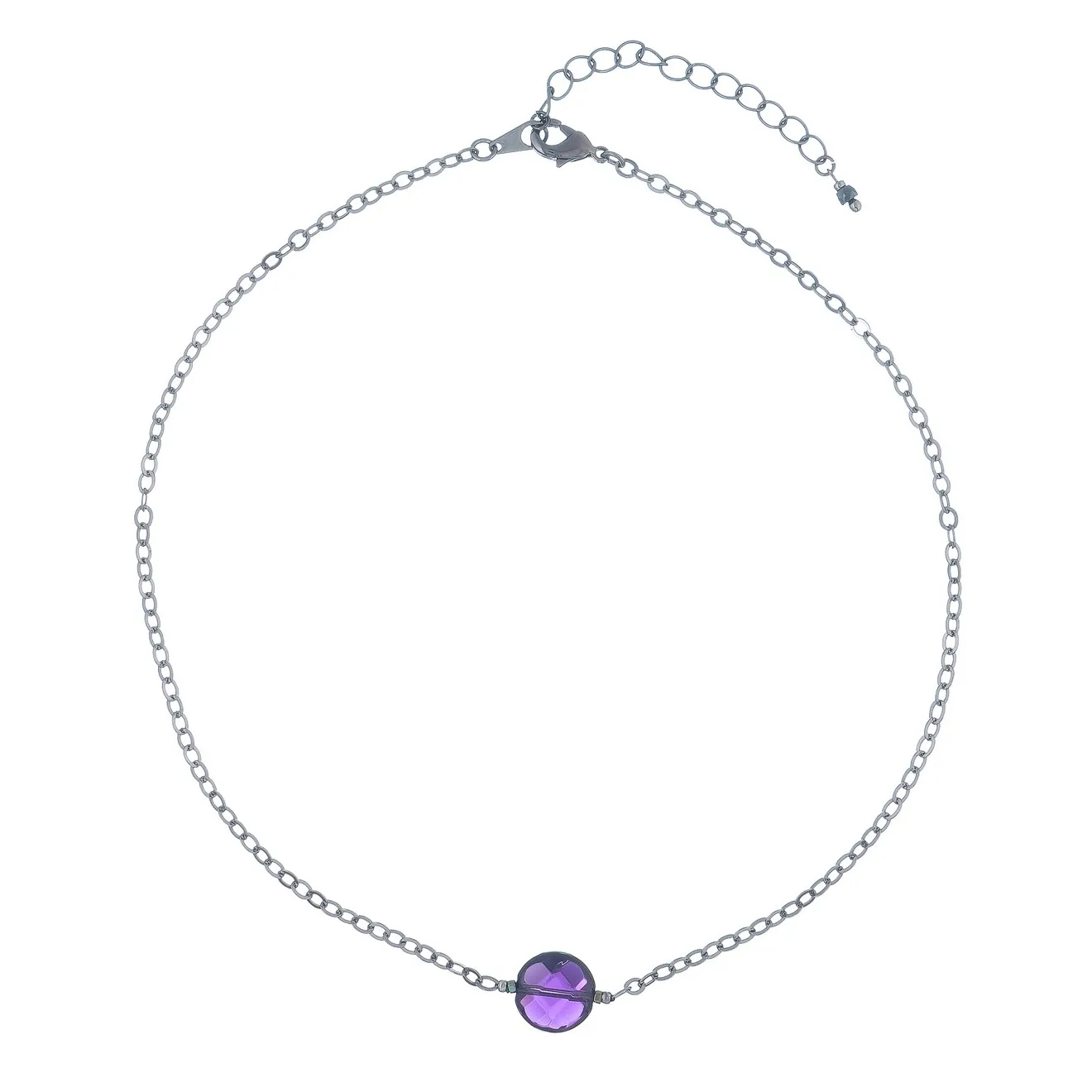 Колье из бижутерного сплава 44 см Lanzerotti LZ-24.04-204, аметист