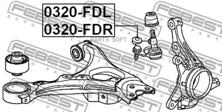 

FEBECT 0320FDR 0320FDR_опора шаровая правая!\ Honda Civic 06>