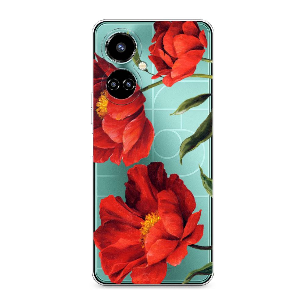 

Чехол Awog на Tecno Camon 19/19 Pro 4G "Красные маки", Разноцветный, 302250-8