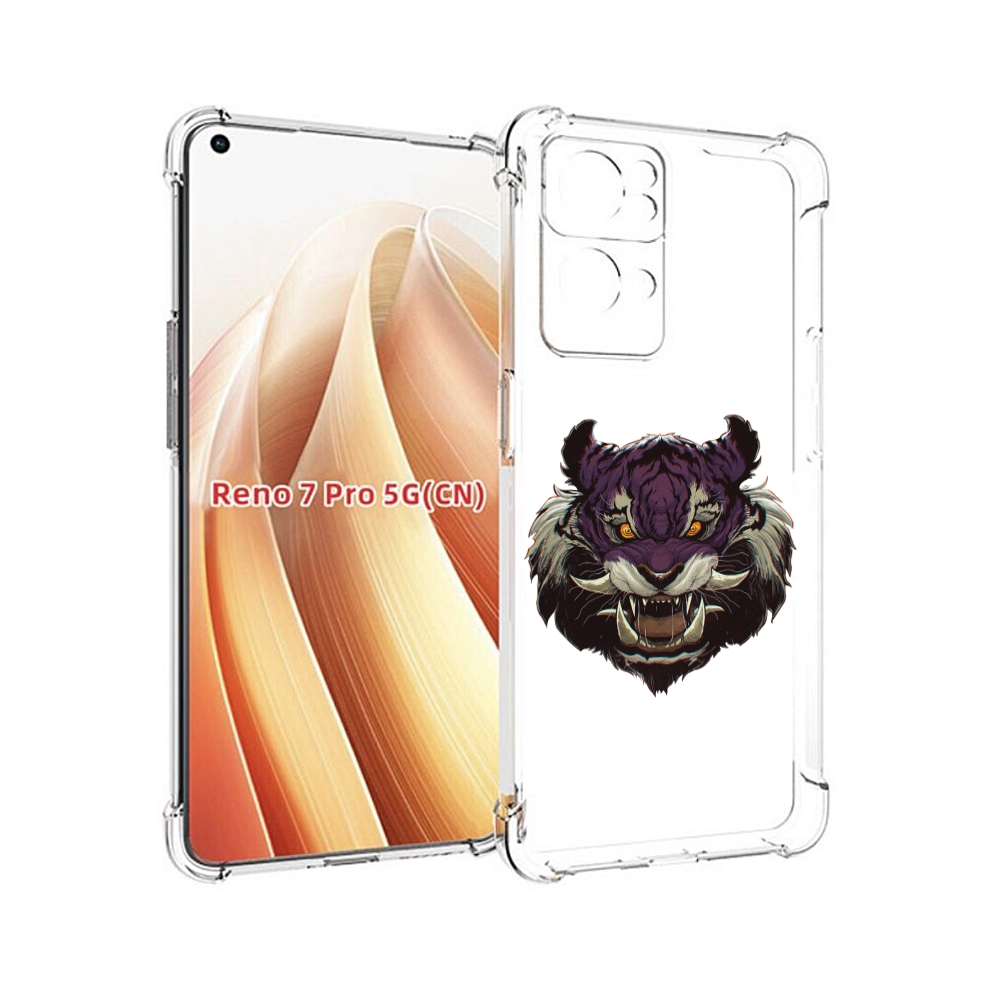 

Чехол MyPads Страшный-тигр для OPPO Reno7 Pro 5G, Прозрачный, Tocco