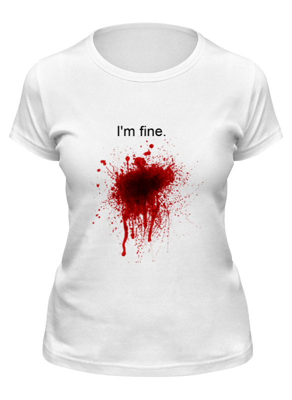 

Футболка женская Printio I am fine. белая XL, Белый, I am fine.