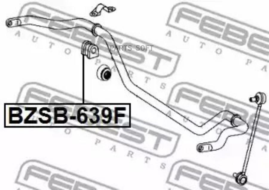 

FEBECT BZSB-639F Втулка переднего стабилизатора D24 BZSB-639F