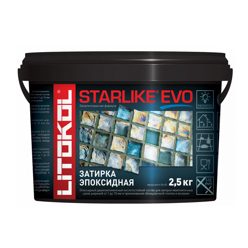 

Затирка LITOKOL Starlike Evo S.110 Grigio рerla 2,5 кг, Серый