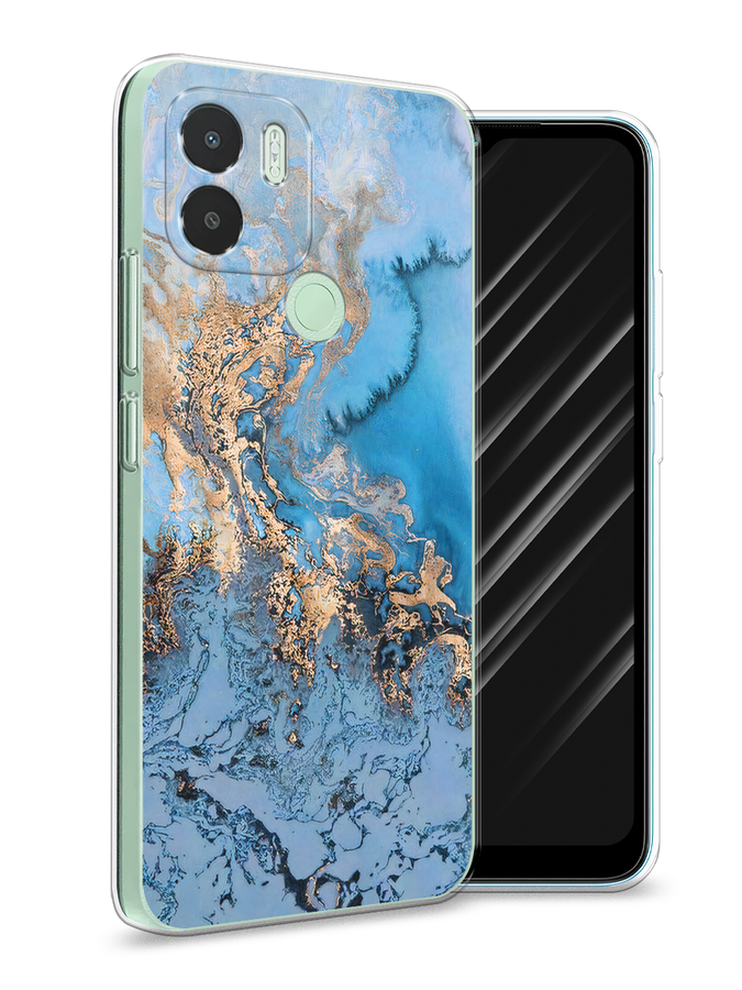 

Чехол Awog на Xiaomi Redmi A1+/Redmi A2+, Poco C51/C50 "Морозная лавина синяя", Серебристый, 319350-1