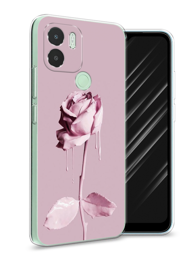 

Чехол Awog на Xiaomi Redmi A1+/Redmi A2+/Poco C51/C50 "Роза в краске", Белый;розовый, 319350-1