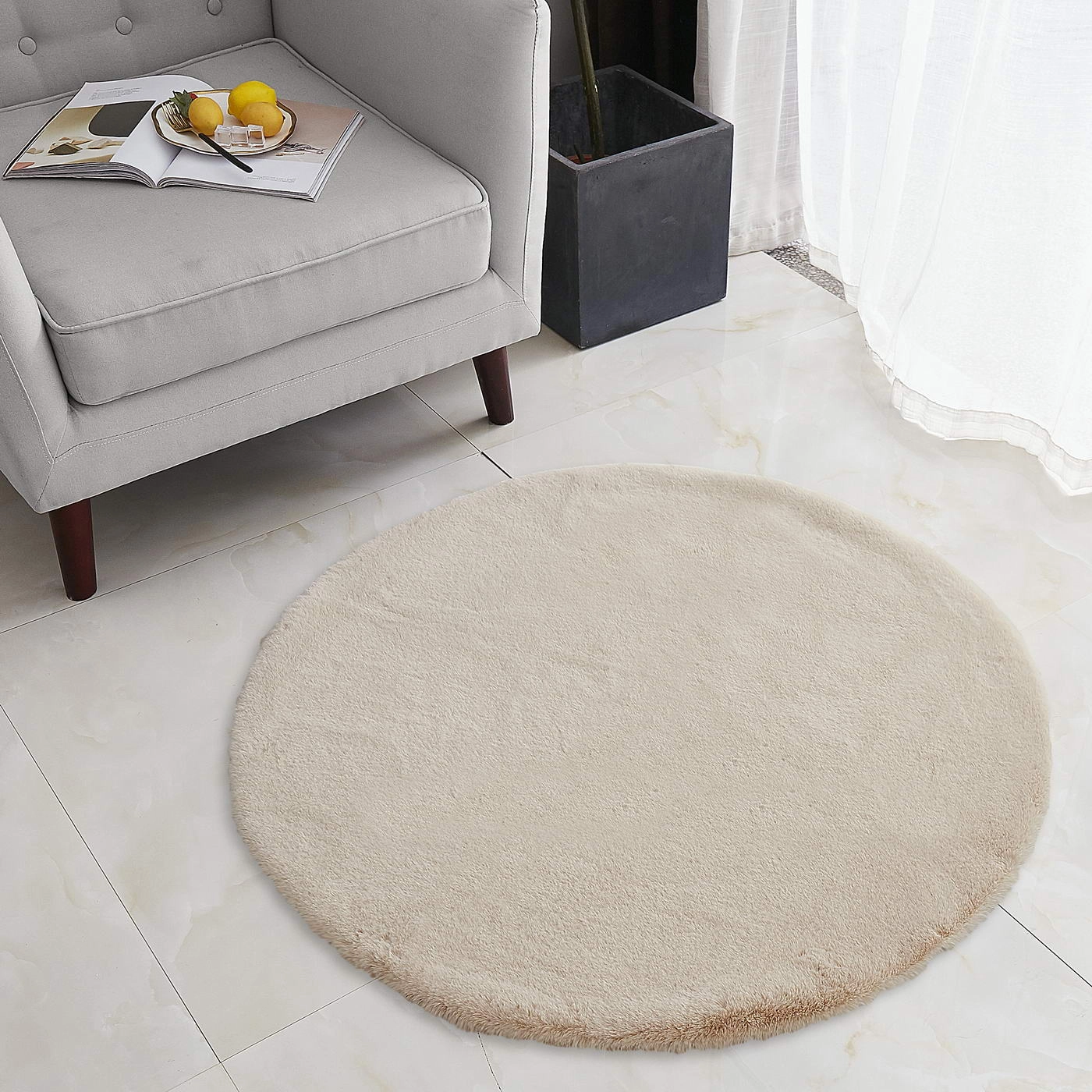 

Ковер Sofi De Marko Camilla 150x150 см искусcтвенный меx бежевый