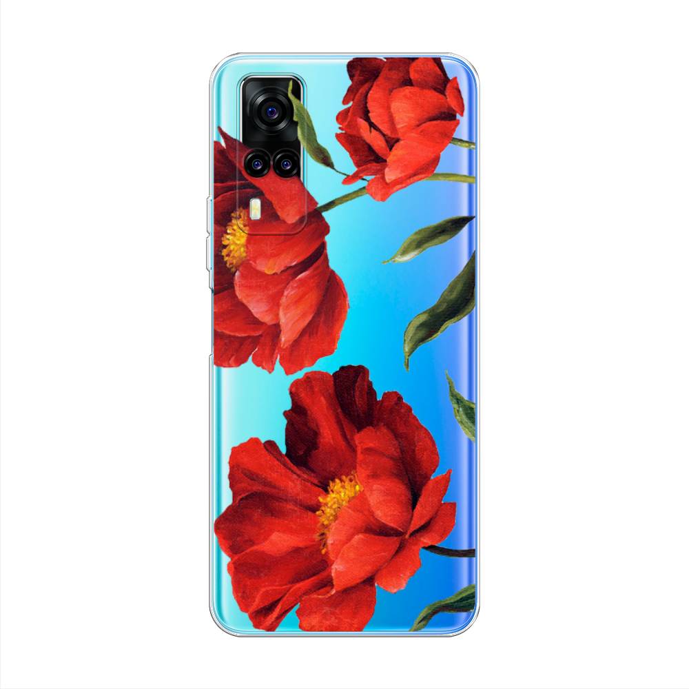 

Чехол Awog на Vivo Y31/Y53s 4G "Красные маки", Разноцветный, 263750-8