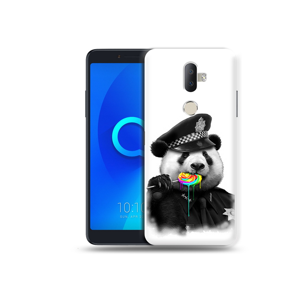 

Чехол MyPads Tocco для Alcatel 3V Панда полиция, Прозрачный, Tocco