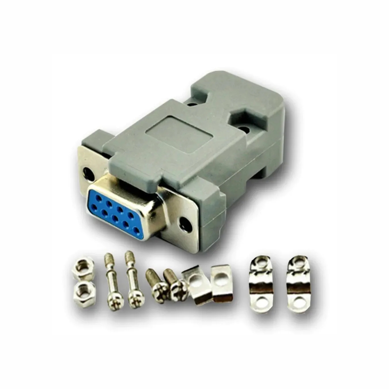 

Разъем NoBrand DB9F RS232 D Sub 9 2 шт, Серый, DB9F RS232 D