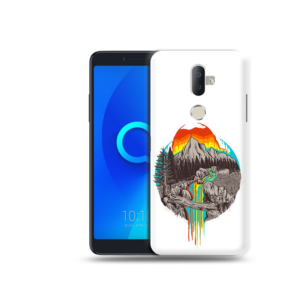 

Чехол MyPads Tocco для Alcatel 3V Радужный водопад, Прозрачный, Tocco