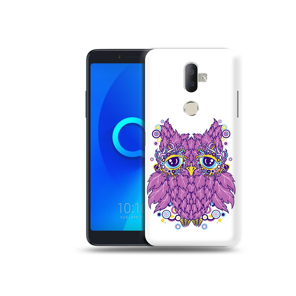 

Чехол MyPads Tocco для Alcatel 3V Розовая сова, Прозрачный, Tocco