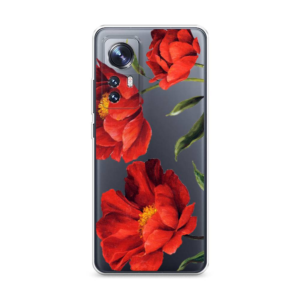 

Чехол Awog на Xiaomi 12/12X/12S "Красные маки", Разноцветный, 312950-8
