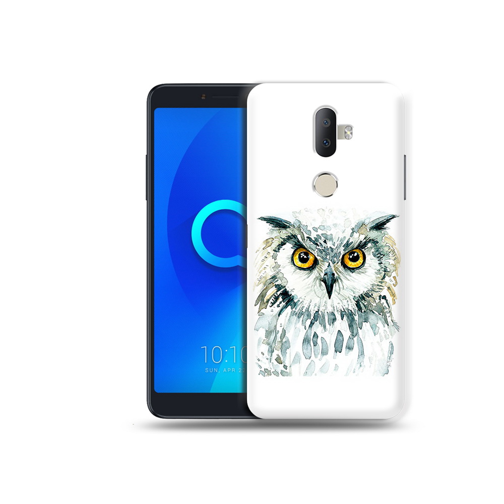 

Чехол MyPads Tocco для Alcatel 3V Серьезная сова, Прозрачный, Tocco