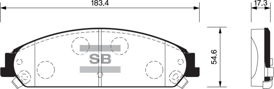 Тормозные колодки Sangsin brake передние дисковые SP1509