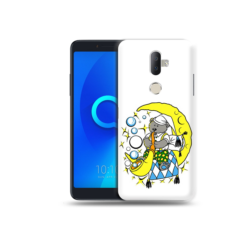 

Чехол MyPads Tocco для Alcatel 3V Сырная луна, Прозрачный, Tocco