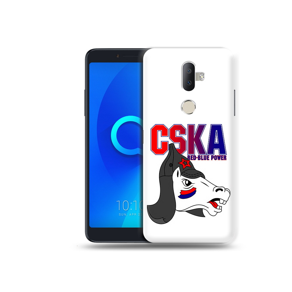 

Чехол MyPads Tocco для Alcatel 3V ФК ЦСК лошадка россия, Прозрачный, Tocco