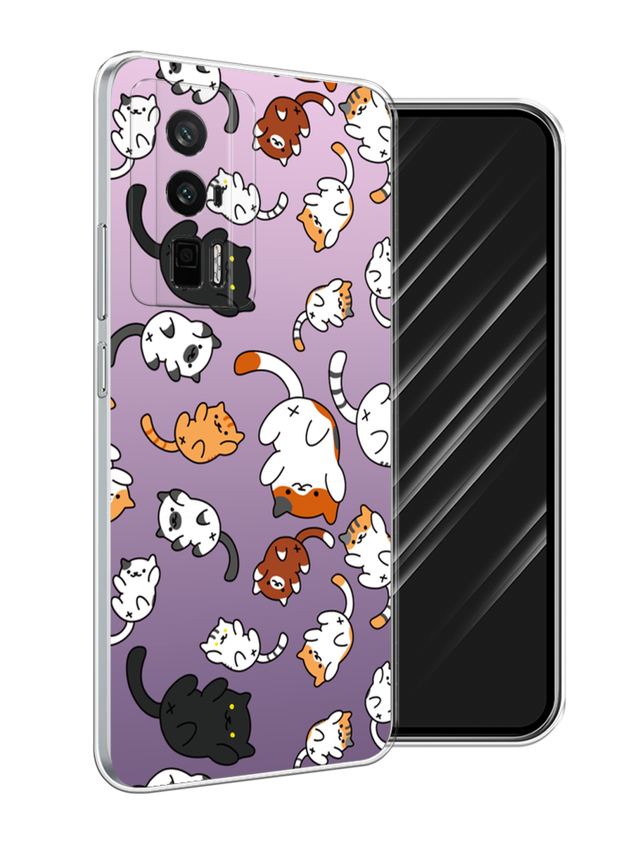 

Чехол Awog на Xiaomi Redmi K60/Poco F5 Pro "Котопад", Фиолетовый;белый, 318850-1