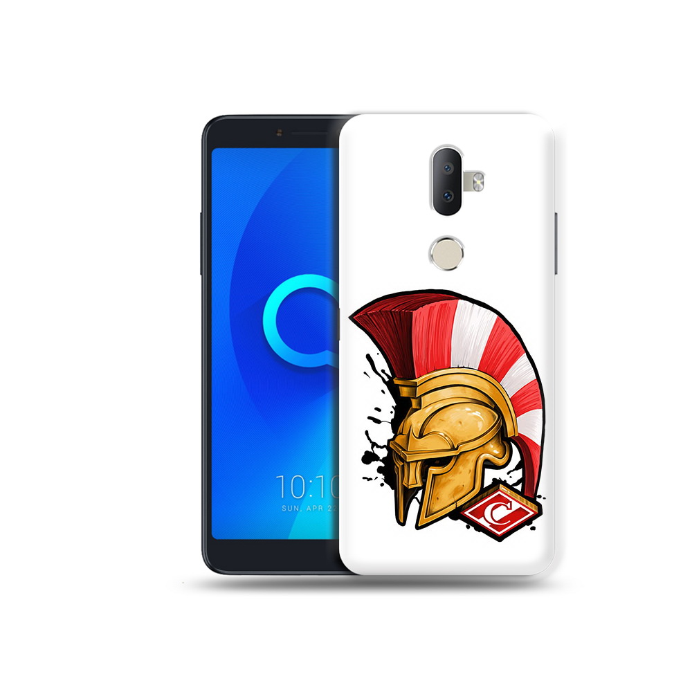 

Чехол MyPads Tocco для Alcatel 3V ФК спартак шлем, Прозрачный, Tocco