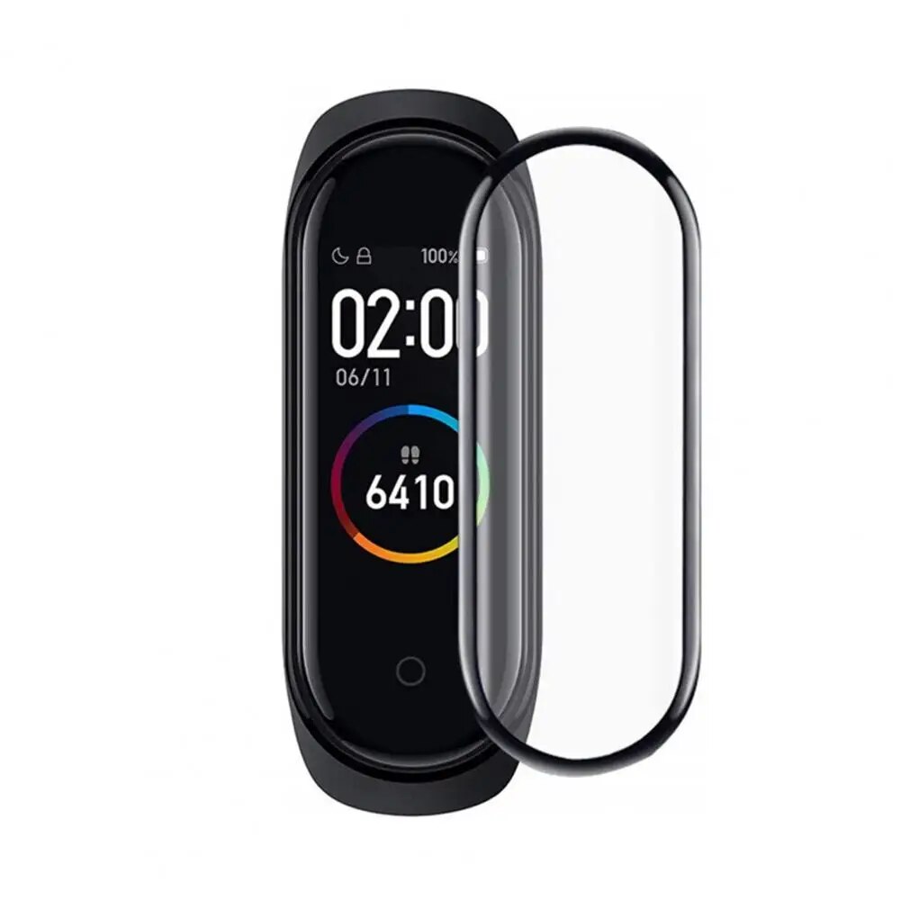 Защитная пленка для Xiaomi Mi Band 4 Full Glue Black Защитная пленка Xiaomi Mi Band 4 черный