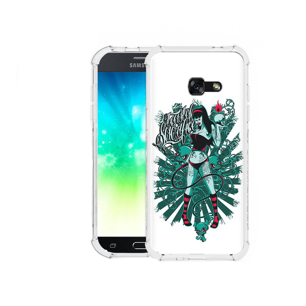 

Чехол MyPads Tocco для Samsung Galaxy A3 (2016) нарисованная девушка в татуировках, Прозрачный, Tocco