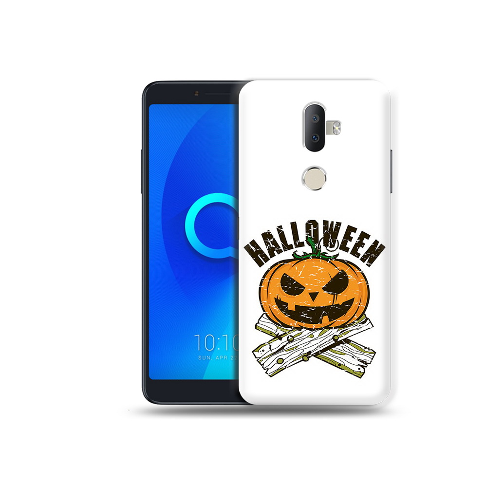 

Чехол MyPads Tocco для Alcatel 3V Хэллоуин доски тыква, Прозрачный, Tocco