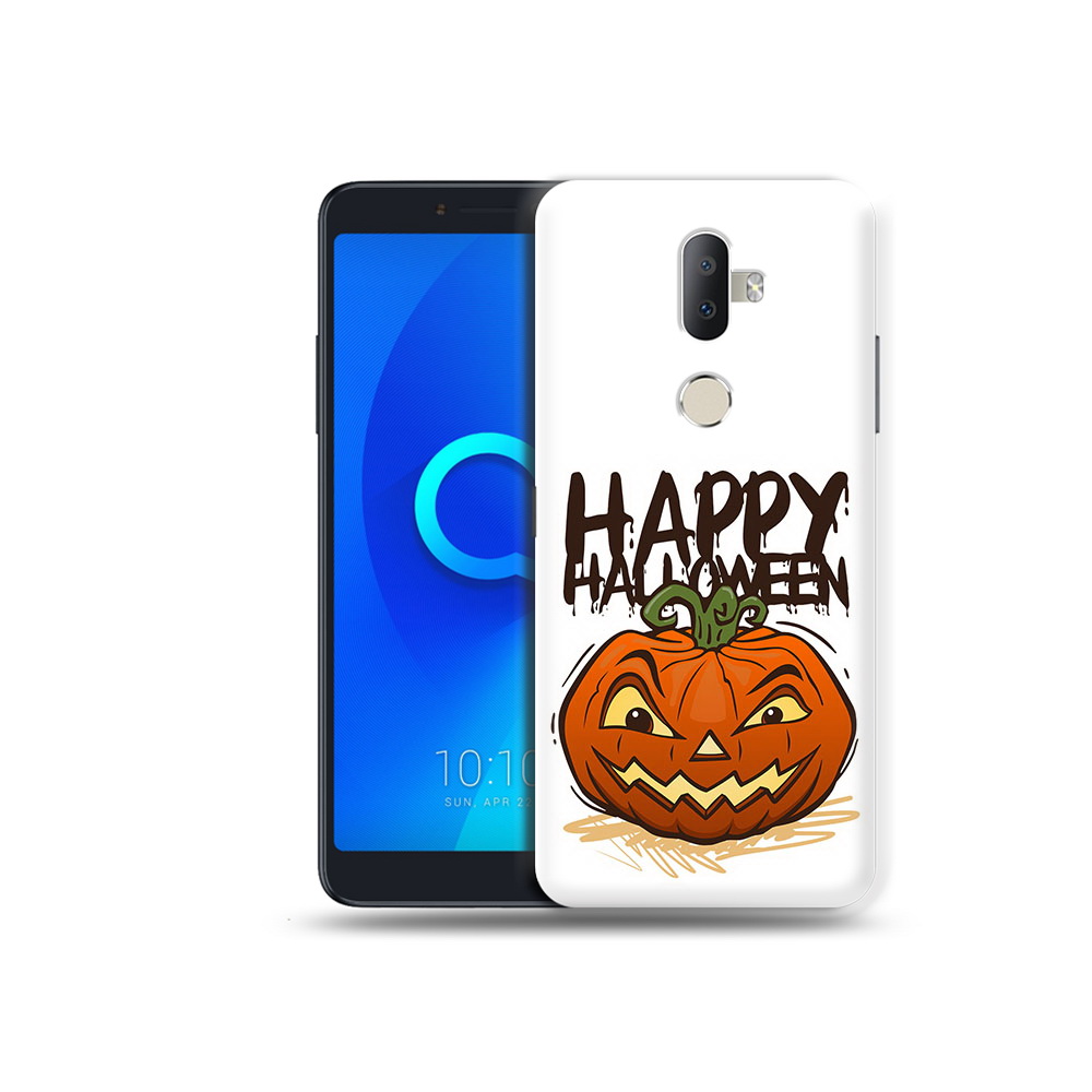 

Чехол MyPads Tocco для Alcatel 3V Хэллоуин счастливый, Прозрачный, Tocco
