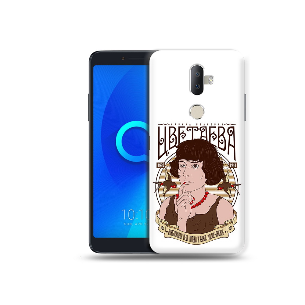 

Чехол MyPads Tocco для Alcatel 3V Цветаева, Прозрачный, Tocco