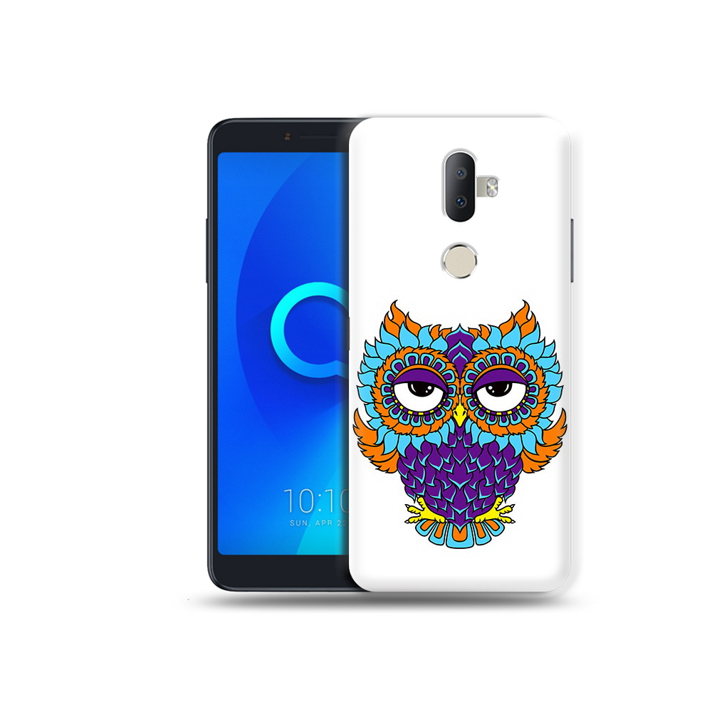 

Чехол MyPads Tocco для Alcatel 3V Цветная сова, Прозрачный, Tocco